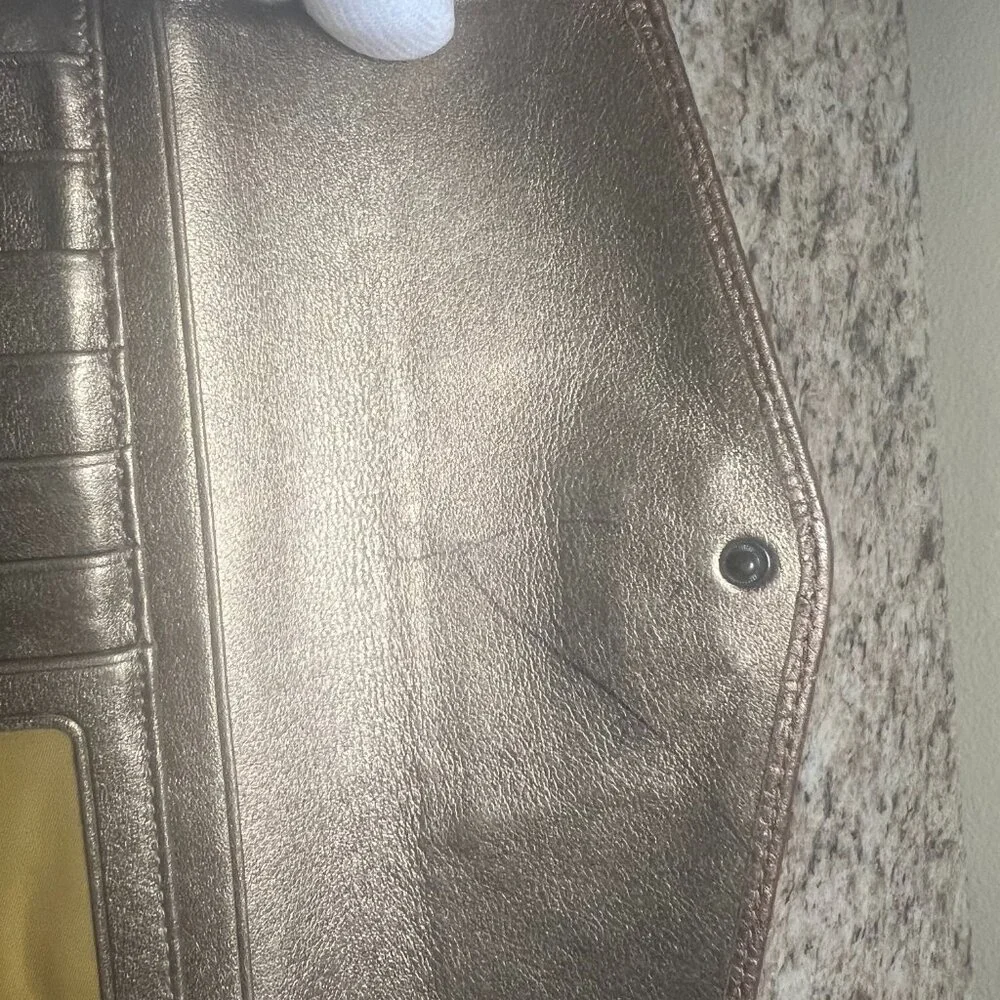 Coach Maggie #14313 Metallic Bronze Leather Bag & Wallet